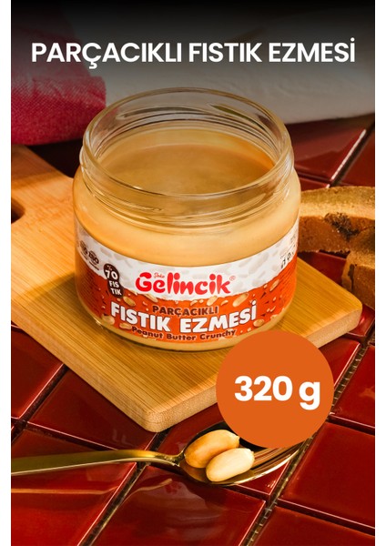 Parçacıklı Fıstık Ezmesi 320 gr Kavanoz