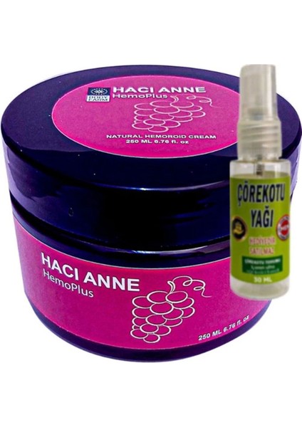 Hemoplus Hacı Anne Bakım Kremi 200 ml + Çörek Otu Yağı 30 ml