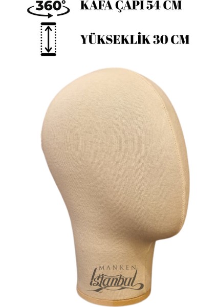 Gerçekçi Formda Peruk Kafa Mankeni – Gözlük ve Takı Sergileme Için Ideal