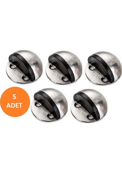 5 ADET Çap 4 CM Büyük Yarım Ay Yapışkanlı veya Vidalı Kullanılabilen Kapı Stoperi (TAMPON)