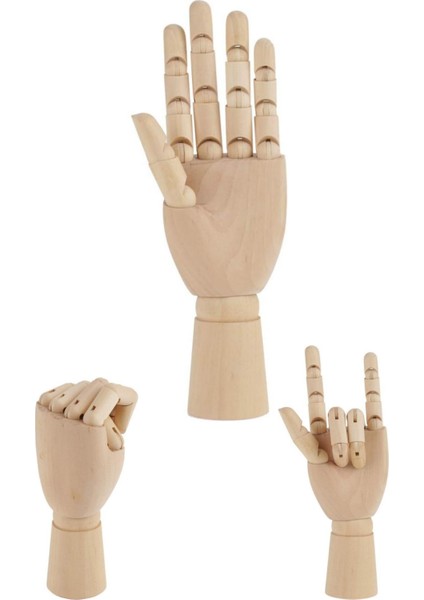 Eklemli Eskiz Mankeni 25 cm Sol El Mankeni: Sanatınızı Şekillendirin; indirimleri