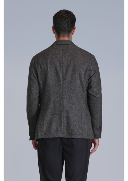 Andre Spor Erkek Blazer Ceket Slim Fit Kahverengi