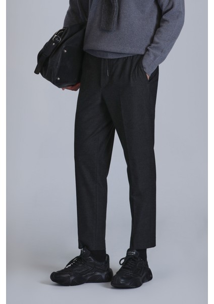 Pier Spor Erkek Chino Pantolon Slim Fit Koyu Gri