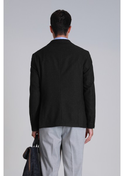 Dor Spor Erkek Blazer Ceket Slim Fit Siyah