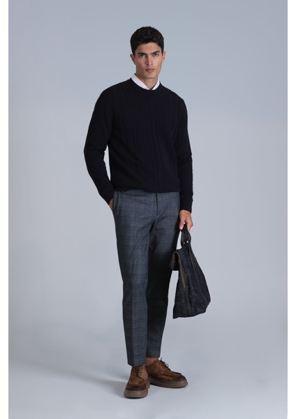 Peter Smart Erkek Chino Pantolon Slim Fit Gri