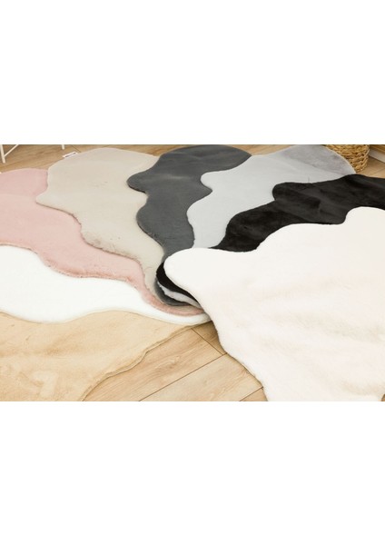 Meloni Gri - Yıkanabilir Peluş Halı | Kaymaz Yumuşak Halı