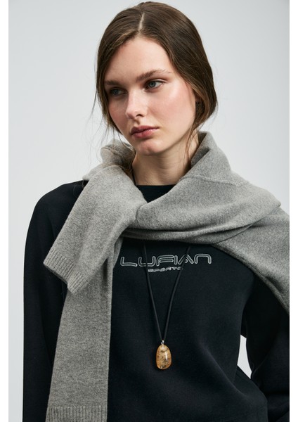 Beggy Kadın Örme Sweatshırt Siyah