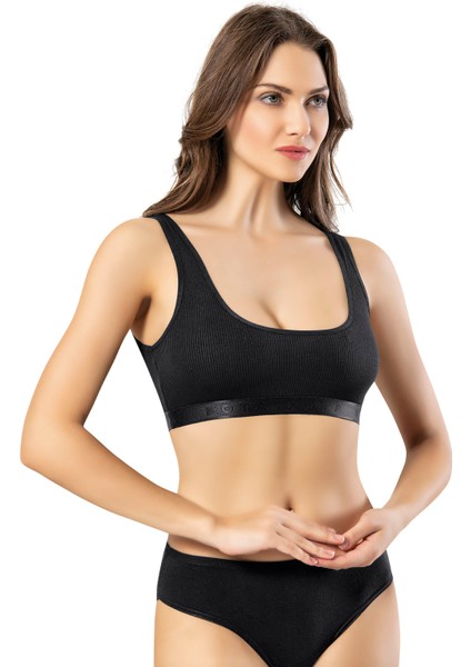 Incili Kadın Kaşkorse Geniş Askılı Pedli Büstiyer