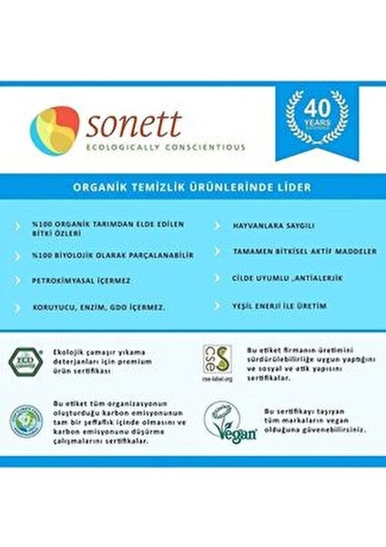 Organik Nötral Çamaşır Yıkama Sıvısı Hassas Ciltler İçin 2 L Ekolojik Ürün