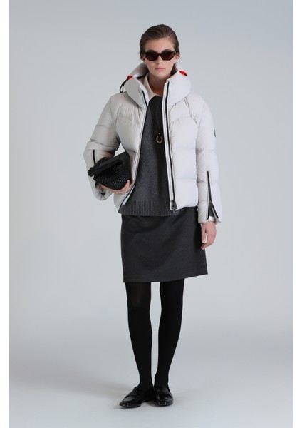 Shay Kaz Tüyü Kadın Mont Siyah