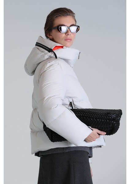 Shay Kaz Tüyü Kadın Mont Siyah