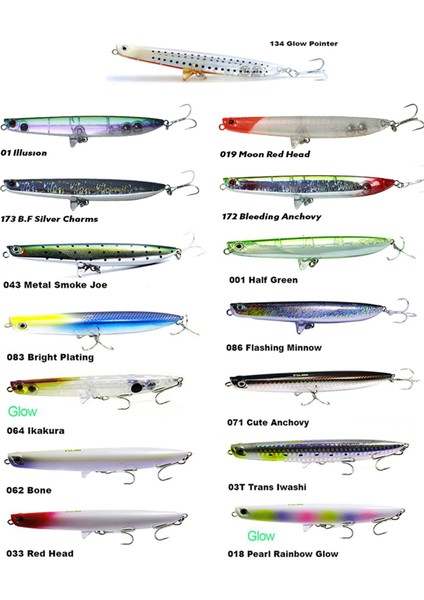 Venom 12cm 20gr Su Üstü Maket Balık - 179 UV Green Sardine modelleri