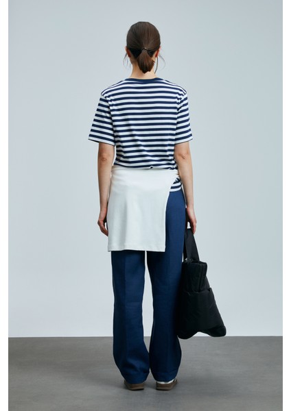 Fobos Kadın Pamuklu T- Shırt Lacivert