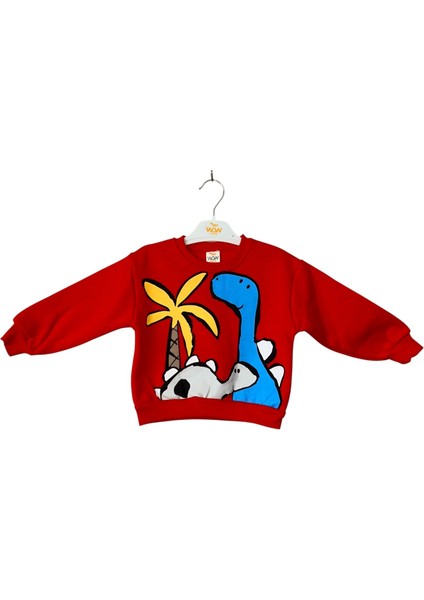 Kırmızı Dinozor Baskılı Erkek Çocuk Kışlık Ikili Takım modelleri