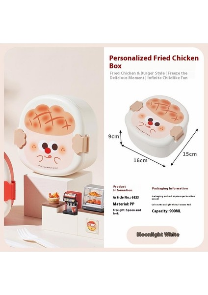 Sevimli Patates Kızartması Bento Öğle Yemeği Kutusu (Yurt Dışından)