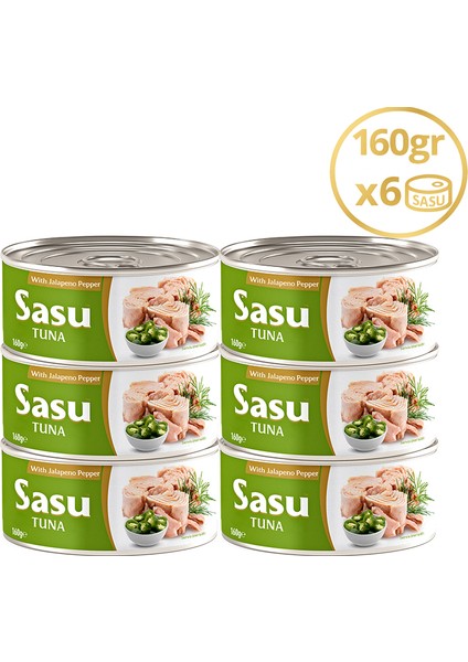 Jalapeno Biberli Ton Balığı 6X160G Bütün Dilim