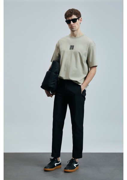 Helıx Modern Grafik T- Shirt Siyah