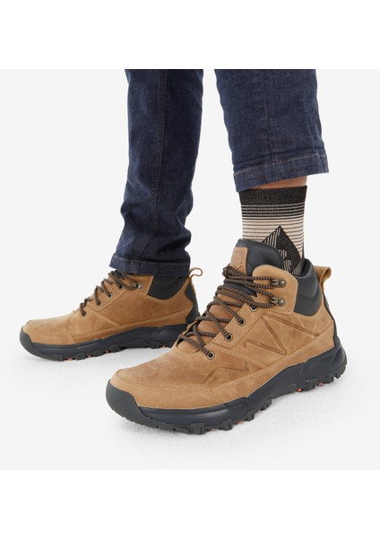 Quechua Erkek Outdoor Su Geçirmez Deri Bot - Bej - NH500 Mid Wp fiyatları