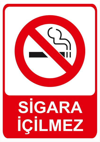 Sigara Içilmez Isg Uyarı Levhası