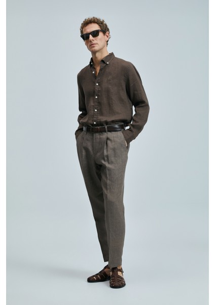 Alberto Smart Erkek Chino Pantolon Comfort Pileli Lacivert