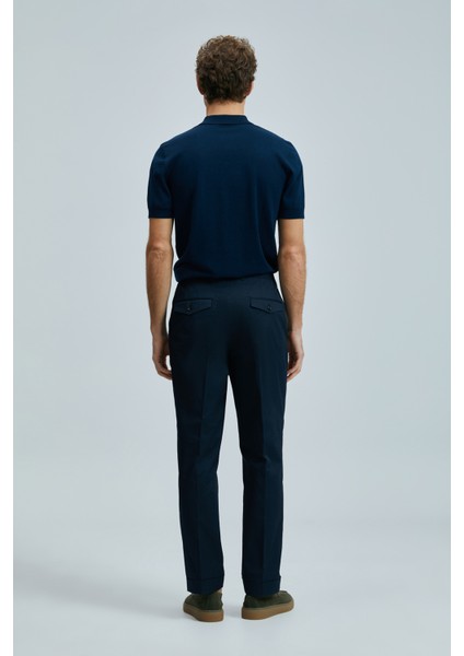 Fredıco Smart Erkek Chino Pantolon Comfort Pileli Taş