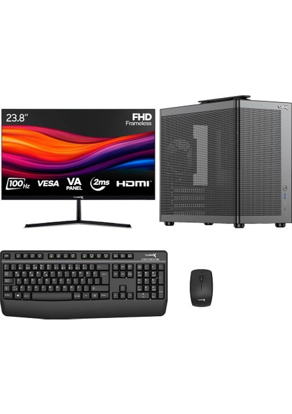 TX7642 I5 12400 16GB Ddr5 Ram 256GB M.2 Nvme SSD 23.8 Inç Monitör Masaüstü Ofis Hazır Sistem