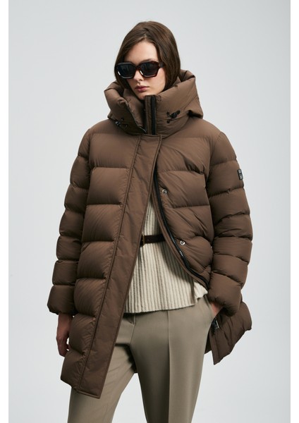 Olıvıa Kaz Tüyü Kadın Mont Siyah