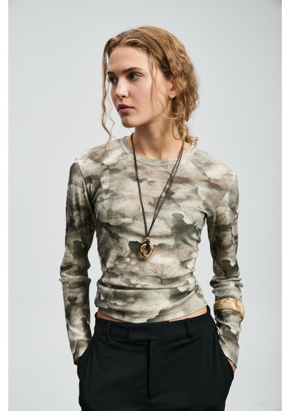 Paola Kadın Bluz Gri