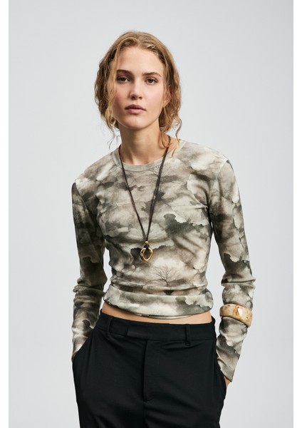 Paola Kadın Bluz Gri