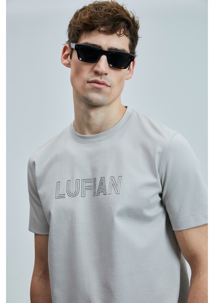 Logolu Streç Pamuklu Regular Fit Bisiklet Yaka T Shirt Erkek T Shirt 111020240