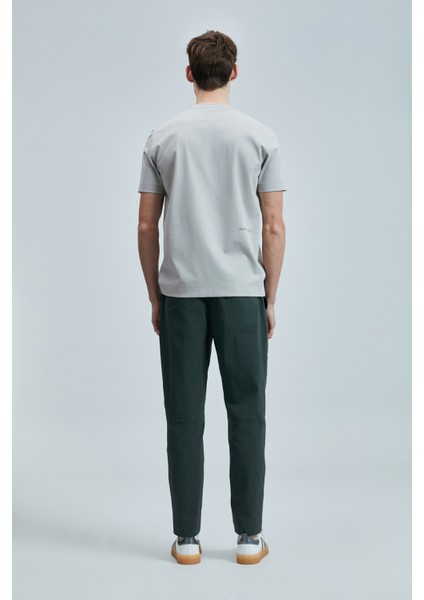 Logolu Streç Pamuklu Regular Fit Bisiklet Yaka T Shirt Erkek T Shirt 111020240