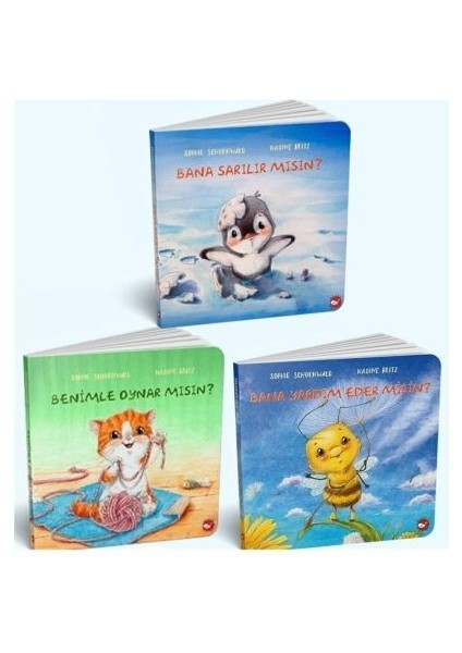 0-3 Yaş Resimli Interaktif Çocuk Kitapları Set 2 (3 Kitap Takım)