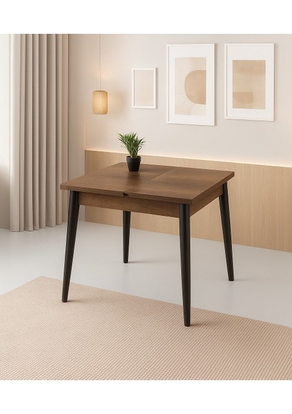 Yanlardan Açılır Büyüyen Yemek Masası Ceviz 65X100CM Sadece Masa Fiyatıdır