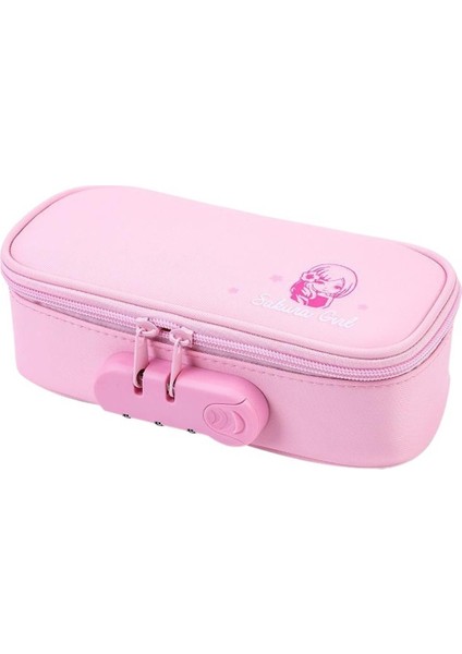 Şifreli Kilit Kalem Kutusu Büyük Kapasiteli Dört Katmanlı Çok Işlevli Kırtasiye Çantası Ilkokul ve Ortaokul Öğrencileri Için Basit Hırsızlık Önleyici Kalem Kutusu Pembe (Yurt Dışından)