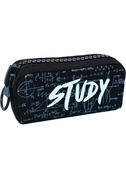 Sınır Ötesi Dış Ticaret Sıcak Satış Ilkokul ve Ortaokul Öğrencilerinin Büyük Kapasiteli Basit Yaratıcı Tuval Kalem Kutusu Niş Kırtasiye Çantası Siyah (Yurt Dışından)