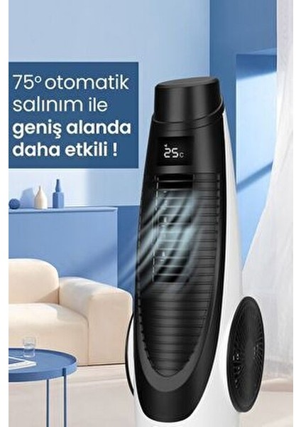 GM-7944 Airbot Kule Tipi Vantilatör 90 W Uzaktan Kumanda ile Geniş Salınım Açısı