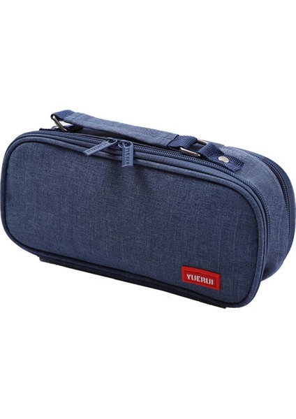 Kalem Çantası Kumaş Kalem Çantası Erkek Kırtasiye Lise Öğrencisi Okula Dönüş Sezonu Yaratıcı Taşınabilir Kalem Çantası Kalem Kutusu Kırtasiye Çantası (Orta Mavi) (Yurt Dışından)