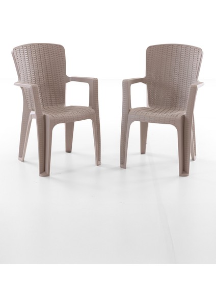 Side 2 Kişilik Rattan Masa Sandalye Takımı Cappuccino modelleri