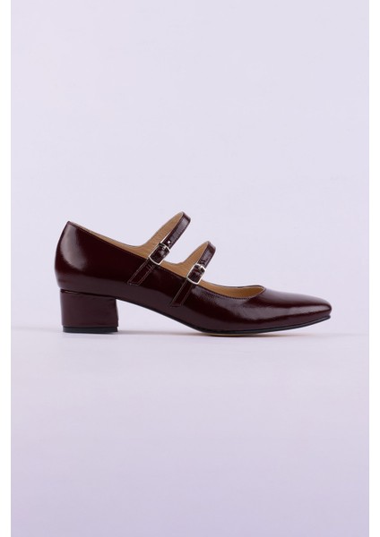Hakiki Deri Rugan Topuklu Kadın Ayakkabısı 25MHT142 fiyatları