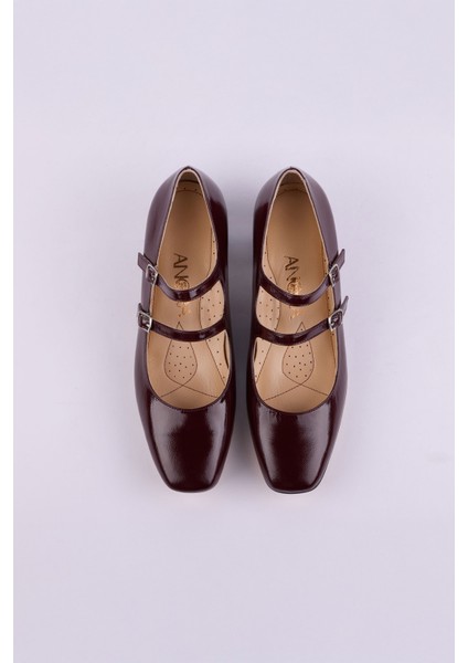 Hakiki Deri Rugan Topuklu Kadın Ayakkabısı 25MHT142 fırsatları