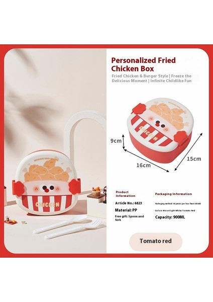 Sevimli Patates Kızartması Bento Öğle Yemeği Kutusu (Yurt Dışından)