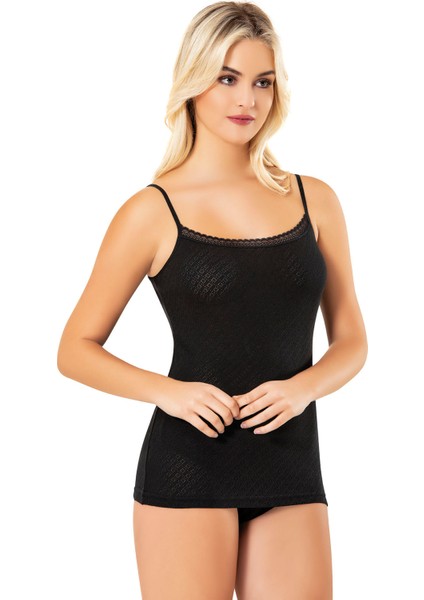 Incili Kadın Ip Askılı Atlet Transferli Ribana