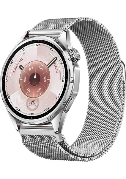 Huawei Watch Gt6 46MM Uyumlu Manyetik Milanese Loop Metal Kordon