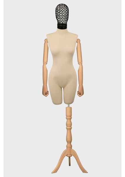 46 Beden Tel Kafalı Ahşap Kollu Pantolon Giyebilen Terzi Mankeni Vitrin Mankeni indirimleri