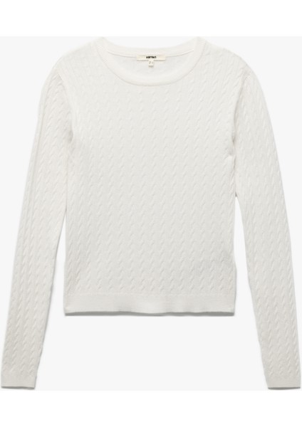 Uzun Kollu Bisiklet Yaka Saç Örgü Triko Kazak modelleri