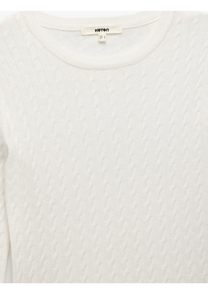 Uzun Kollu Bisiklet Yaka Saç Örgü Triko Kazak indirimleri