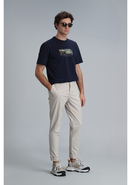 Tom Smart Erkek Chino Pantolon Slim Fit Lacivert