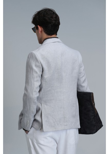 Tom Spor Erkek Blazer Ceket Slim Fit Gri