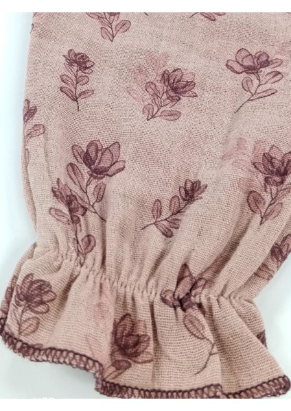 Fırfır Detaylı Dijital Baskılı %100 Pamuk Müslin Kumaş Bebek ve Çocuk Kız Ikili Takım