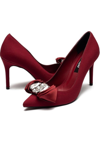 Özel Kesme Taş Tokalı Yüksek Topuklu Kadın Abiye Ayakkabı 115 fırsatları
